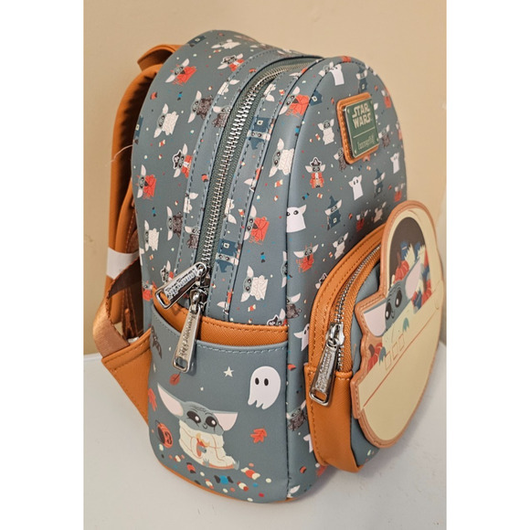 Loungefly Star Wars The Mandalorian Grogu Halloween Mini Backpack - Picture 2 of 4